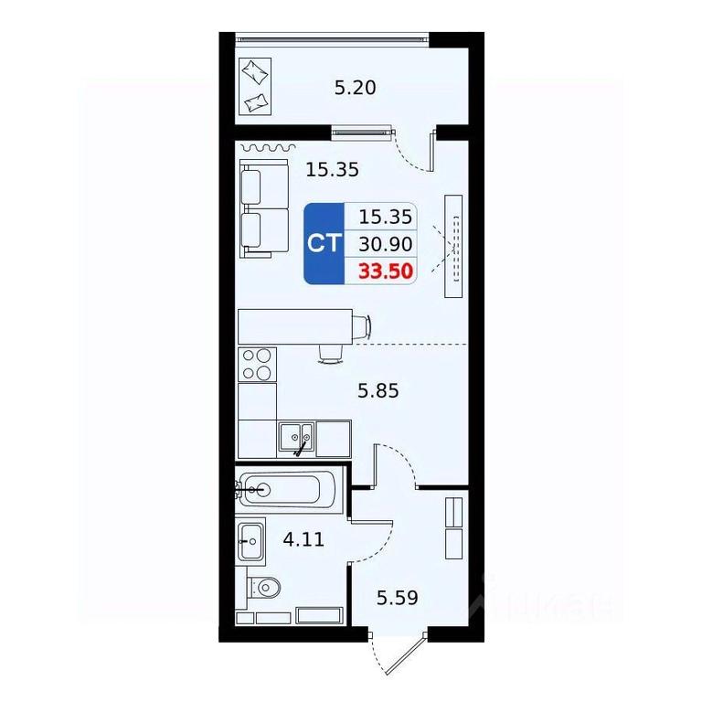 Apartment Sale, 33.5平方米 at Domodedovo park, Tvorchestva Street, Domodedovo Village, Domodedovo City District, Moscow Region, Russia #1 Apartment Sale, 33.5平方米 at Domodedovo park, Tvorchestva Street, Domodedovo Village, Domodedovo City District, Moscow Region, Russia #1