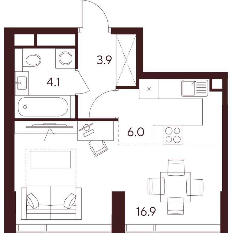 Apartment Sale, 30.9 sq. m. at INDY TOWERS (Indi Tauerz), Kuusinen Street, Moscow, Russia #1 Apartment Sale, 30.9 sq. m. at INDY TOWERS (Indi Tauerz), Kuusinen Street, Moscow, Russia #1