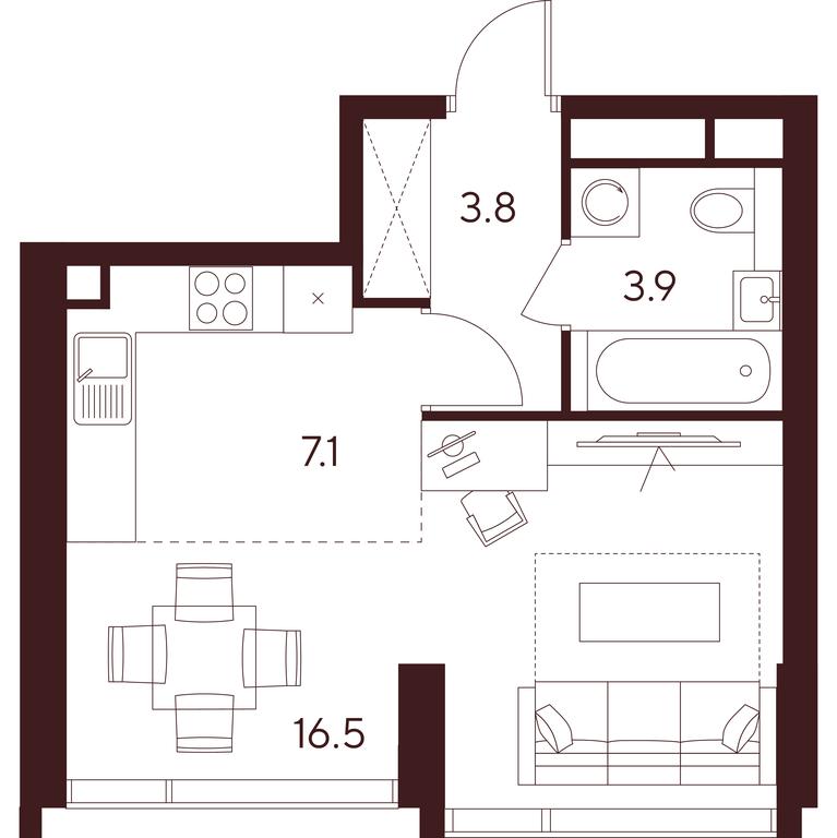 Apartment Sale, 31.3平方米 at INDY TOWERS (Indi Tauerz), Kuusinen Street, Moscow, Russia #1 Apartment Sale, 31.3平方米 at INDY TOWERS (Indi Tauerz), Kuusinen Street, Moscow, Russia #1