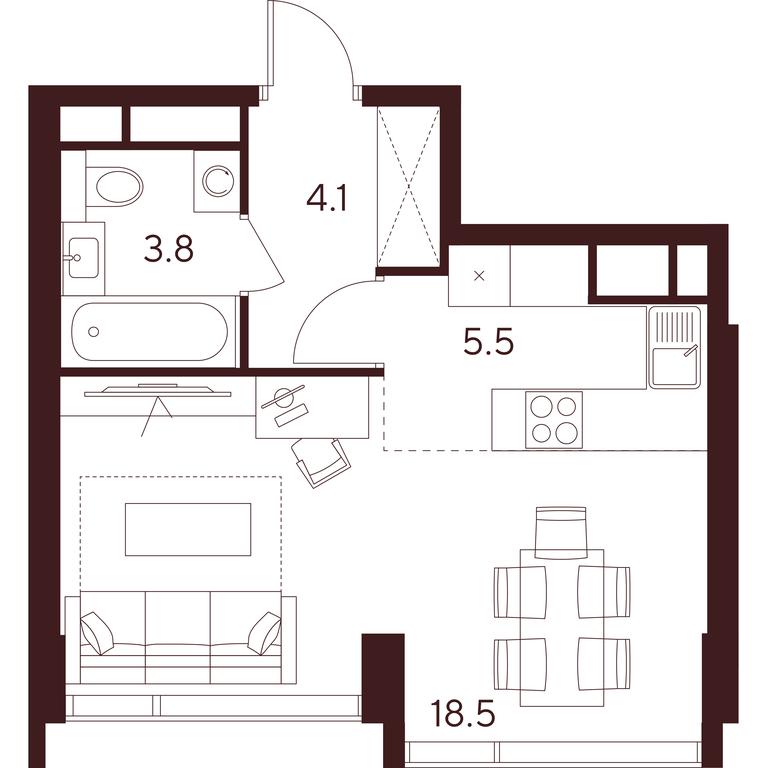 Apartment Sale, 31.9 sq. m. at INDY TOWERS (Indi Tauerz), Kuusinen Street, Moscow, Russia #1 Apartment Sale, 31.9 sq. m. at INDY TOWERS (Indi Tauerz), Kuusinen Street, Moscow, Russia #1