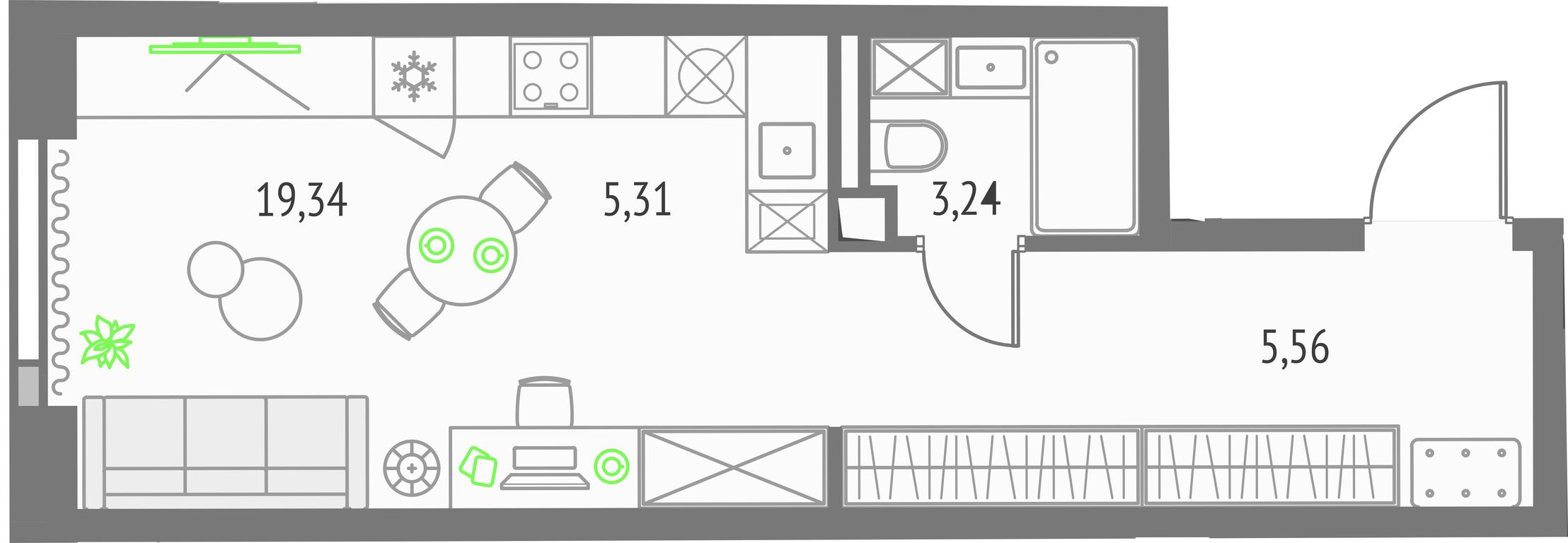 Apartment Sale, 33.41 sq. m. at Upside Towers, Ogorodny Drive, 4с1, Moscow, Russia #1 Apartment Sale, 33.41 sq. m. at Upside Towers, Ogorodny Drive, 4с1, Moscow, Russia #1