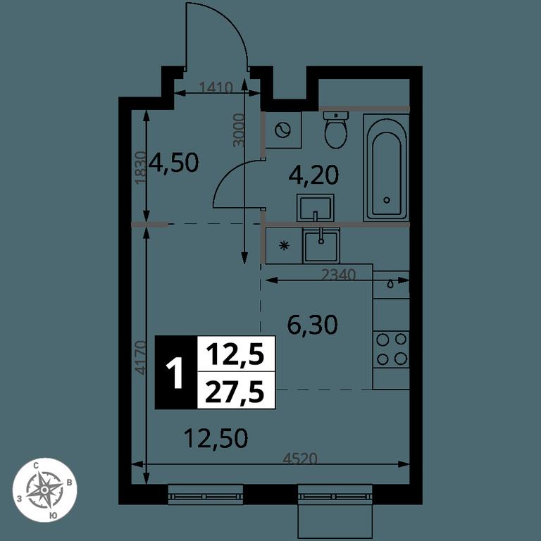 Apartment Sale, 27.5 sq. m. at 1 Himkinskij, zhiloy kompleks 1-y Khimkinskiy, kvartal Mezhdunarodny, mikrorayon Klyazma-Starbeyevo, Khimki, Moscow Region, Russia #2 Apartment Sale, 27.5 sq. m. at 1 Himkinskij, zhiloy kompleks 1-y Khimkinskiy, kvartal Mezhdunarodny, mikrorayon Klyazma-Starbeyevo, Khimki, Moscow Region, Russia #2