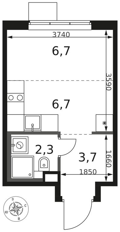 Apartment Sale, 19.4 sq. m. at 1 Himkinskij, zhiloy kompleks 1-y Khimkinskiy, kvartal Mezhdunarodny, mikrorayon Klyazma-Starbeyevo, Khimki, Moscow Region, Russia #2 Apartment Sale, 19.4 sq. m. at 1 Himkinskij, zhiloy kompleks 1-y Khimkinskiy, kvartal Mezhdunarodny, mikrorayon Klyazma-Starbeyevo, Khimki, Moscow Region, Russia #2