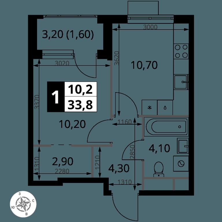 1-BD Apartment Sale, 33.8平方米 at 1 Himkinskij, zhiloy kompleks 1-y Khimkinskiy, kvartal Mezhdunarodny, mikrorayon Klyazma-Starbeyevo, Khimki, Moscow Region, Russia #2 1-BD Apartment Sale, 33.8平方米 at 1 Himkinskij, zhiloy kompleks 1-y Khimkinskiy, kvartal Mezhdunarodny, mikrorayon Klyazma-Starbeyevo, Khimki, Moscow Region, Russia #2
