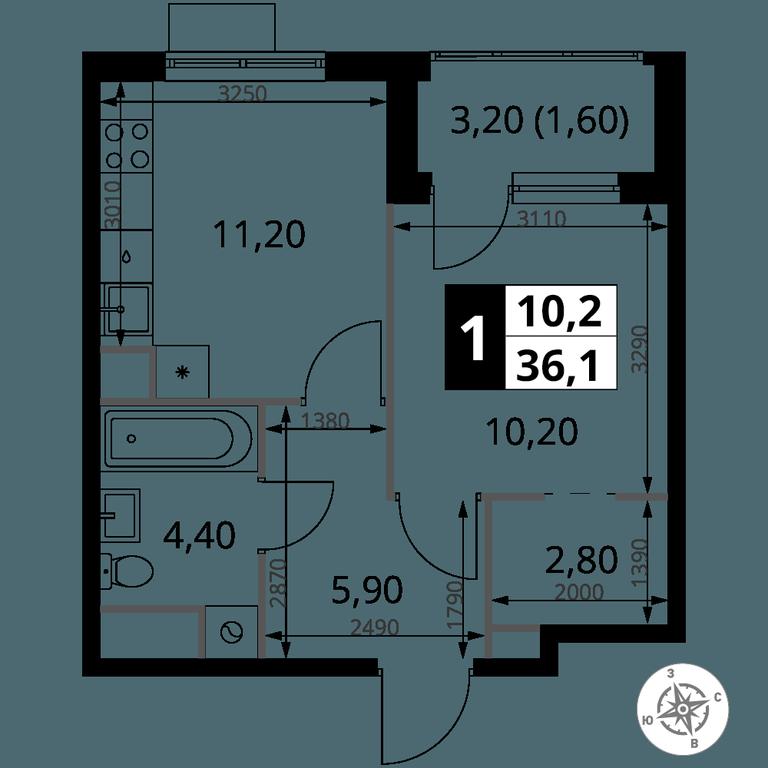 1-BD Apartment Sale, 36.1 sq. m. at 1 Himkinskij, zhiloy kompleks 1-y Khimkinskiy, kvartal Mezhdunarodny, mikrorayon Klyazma-Starbeyevo, Khimki, Moscow Region, Russia #2 1-BD Apartment Sale, 36.1 sq. m. at 1 Himkinskij, zhiloy kompleks 1-y Khimkinskiy, kvartal Mezhdunarodny, mikrorayon Klyazma-Starbeyevo, Khimki, Moscow Region, Russia #2