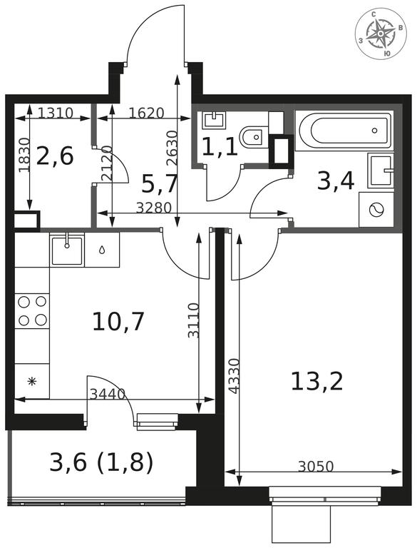 1-BD Apartment Sale, 38.5 sq. m. at 1 Himkinskij, zhiloy kompleks 1-y Khimkinskiy, kvartal Mezhdunarodny, mikrorayon Klyazma-Starbeyevo, Khimki, Moscow Region, Russia #2 1-BD Apartment Sale, 38.5 sq. m. at 1 Himkinskij, zhiloy kompleks 1-y Khimkinskiy, kvartal Mezhdunarodny, mikrorayon Klyazma-Starbeyevo, Khimki, Moscow Region, Russia #2
