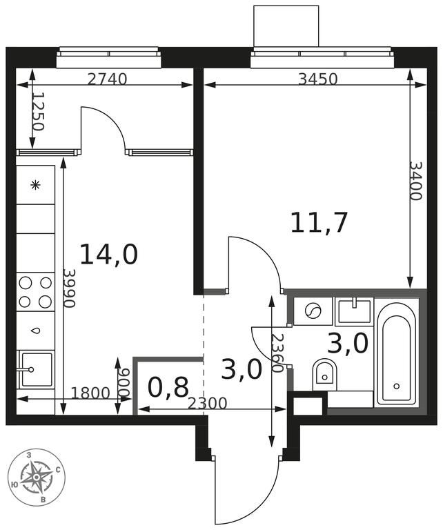 1-BD Apartment Sale, 32.5平方米 at 1 Himkinskij, zhiloy kompleks 1-y Khimkinskiy, kvartal Mezhdunarodny, mikrorayon Klyazma-Starbeyevo, Khimki, Moscow Region, Russia #2 1-BD Apartment Sale, 32.5平方米 at 1 Himkinskij, zhiloy kompleks 1-y Khimkinskiy, kvartal Mezhdunarodny, mikrorayon Klyazma-Starbeyevo, Khimki, Moscow Region, Russia #2
