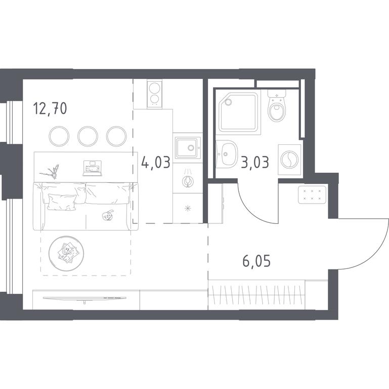 Apartment Sale, 25.81 sq. m. at Pribrezhnyi Park, Pribrezhniy Park Residential Complex, Village of Yam, Domodedovo City District, Moscow Region, Russia #1 Apartment Sale, 25.81 sq. m. at Pribrezhnyi Park, Pribrezhniy Park Residential Complex, Village of Yam, Domodedovo City District, Moscow Region, Russia #1
