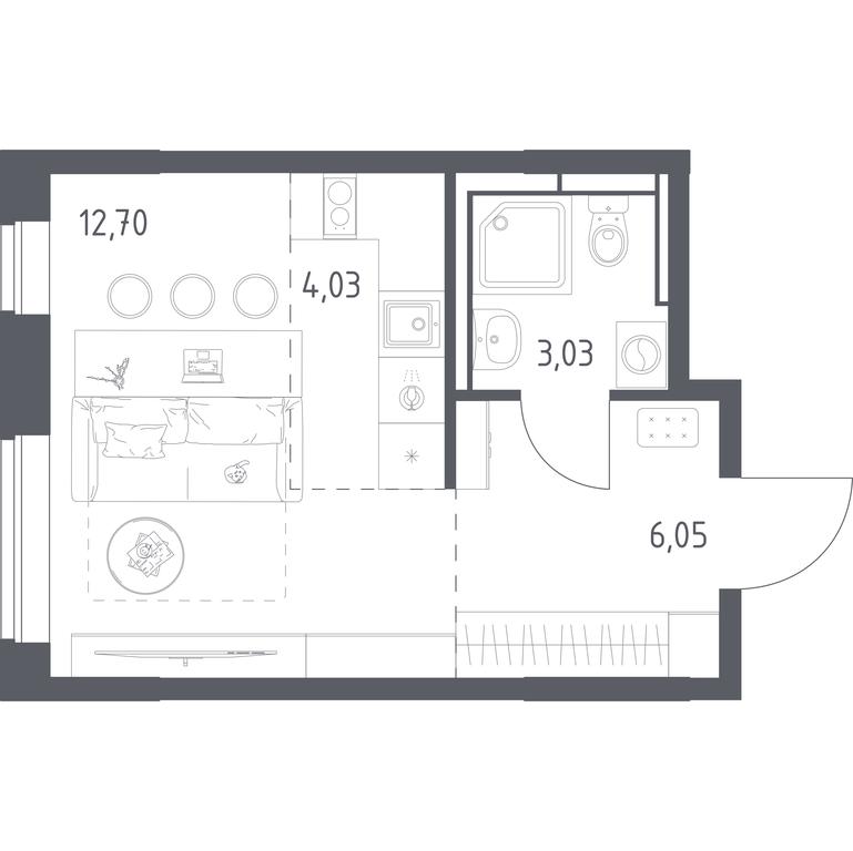Apartment Sale, 25.81平方米 at Pribrezhnyi Park, Pribrezhniy Park Residential Complex, Village of Yam, Domodedovo City District, Moscow Region, Russia #1 Apartment Sale, 25.81平方米 at Pribrezhnyi Park, Pribrezhniy Park Residential Complex, Village of Yam, Domodedovo City District, Moscow Region, Russia #1