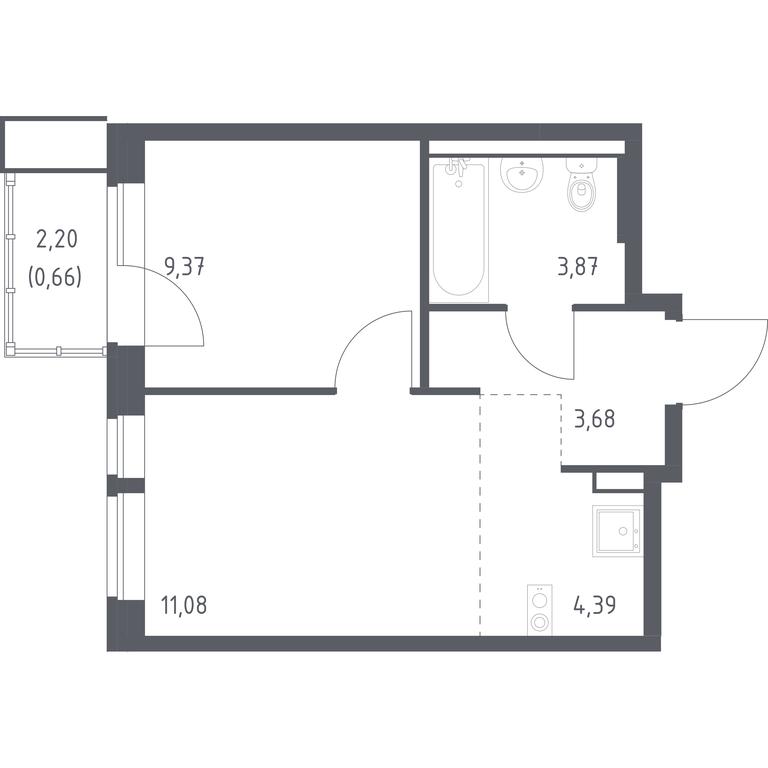Apartment Sale, 33.05平方米 at Kvartal Aviatorov, ulitsa Koldunova, Aviatorov Microdistrict, Balashikha, Moscow Region, Russia #1 Apartment Sale, 33.05平方米 at Kvartal Aviatorov, ulitsa Koldunova, Aviatorov Microdistrict, Balashikha, Moscow Region, Russia #1