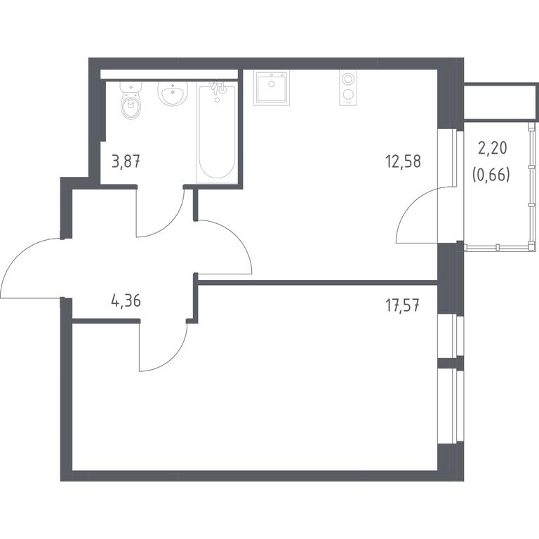 Apartment Sale, 39.04平方米 at Kvartal Aviatorov, ulitsa Koldunova, Aviatorov Microdistrict, Balashikha, Moscow Region, Russia #1 Apartment Sale, 39.04平方米 at Kvartal Aviatorov, ulitsa Koldunova, Aviatorov Microdistrict, Balashikha, Moscow Region, Russia #1