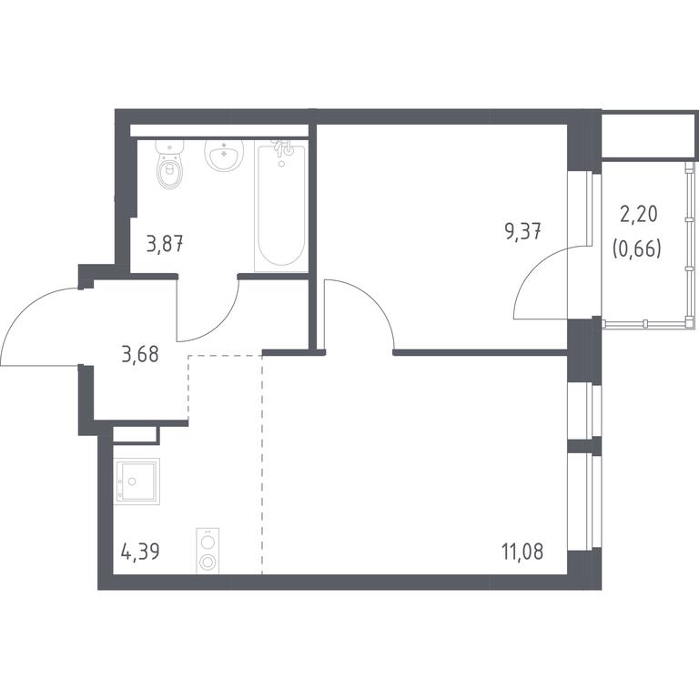 Apartment Sale, 33.05平方米 at Kvartal Aviatorov, ulitsa Koldunova, Aviatorov Microdistrict, Balashikha, Moscow Region, Russia #1 Apartment Sale, 33.05平方米 at Kvartal Aviatorov, ulitsa Koldunova, Aviatorov Microdistrict, Balashikha, Moscow Region, Russia #1