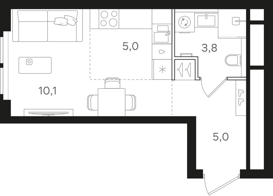 Apartment Sale, 23.9 sq. m. at Mangazeja v Bogorodskom, Ivanteyevskaya Street, 25к1, Moscow, Russia #1