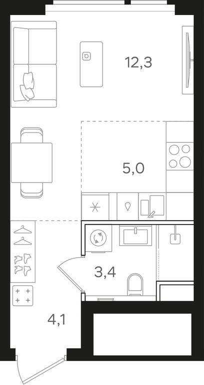 Apartment Sale, 24.8 sq. m. at Mangazeja v Bogorodskom, Ivanteyevskaya Street, 25к1, Moscow, Russia #1 Apartment Sale, 24.8 sq. m. at Mangazeja v Bogorodskom, Ivanteyevskaya Street, 25к1, Moscow, Russia #1