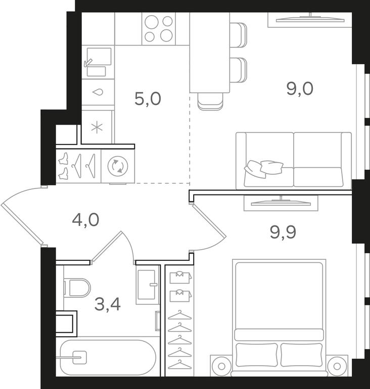 1-BD Apartment Sale, 31.3 sq. m. at Mangazeja v Bogorodskom, Ivanteyevskaya Street, 25к1, Moscow, Russia #1 1-BD Apartment Sale, 31.3 sq. m. at Mangazeja v Bogorodskom, Ivanteyevskaya Street, 25к1, Moscow, Russia #1