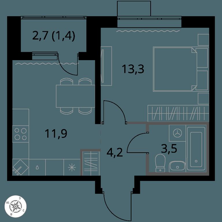 1-BD Apartment Sale, 34.3 sq. m. at 1-y Salarevskiy, Kiyevskoye Highway, Moskovskiy Settlement, Moscow, Russia #1 1-BD Apartment Sale, 34.3 sq. m. at 1-y Salarevskiy, Kiyevskoye Highway, Moskovskiy Settlement, Moscow, Russia #1