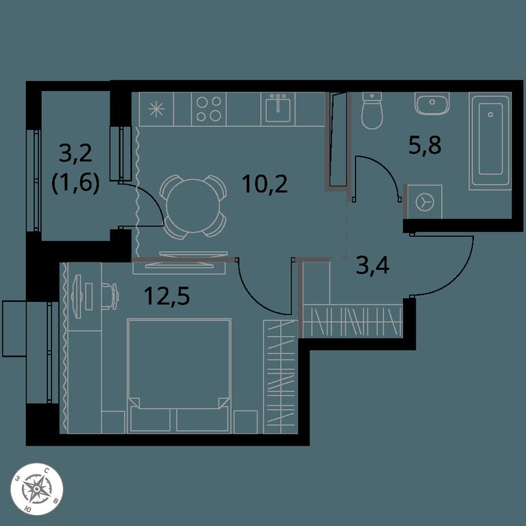 1-BD Apartment Sale, 33.5 sq. m. at 1-y Salarevskiy, Kiyevskoye Highway, Moskovskiy Settlement, Moscow, Russia #1 1-BD Apartment Sale, 33.5 sq. m. at 1-y Salarevskiy, Kiyevskoye Highway, Moskovskiy Settlement, Moscow, Russia #1