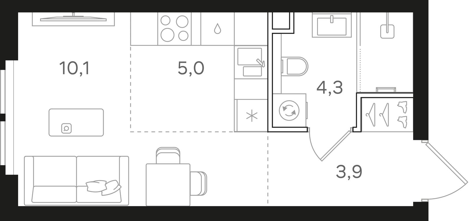Apartment Sale, 23.3 sq. m. at Mangazeja v Bogorodskom, Ivanteyevskaya Street, 25к1, Moscow, Russia #1 Apartment Sale, 23.3 sq. m. at Mangazeja v Bogorodskom, Ivanteyevskaya Street, 25к1, Moscow, Russia #1