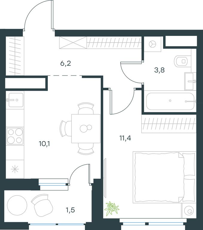 Apartment Sale, 33 sq. m. at Gorod V lesu, Gorod V Lesu Residential Complex, Village of Otradnoye, Krasnogorsk Urban District, Moscow Region, Russia #1 Apartment Sale, 33 sq. m. at Gorod V lesu, Gorod V Lesu Residential Complex, Village of Otradnoye, Krasnogorsk Urban District, Moscow Region, Russia #1