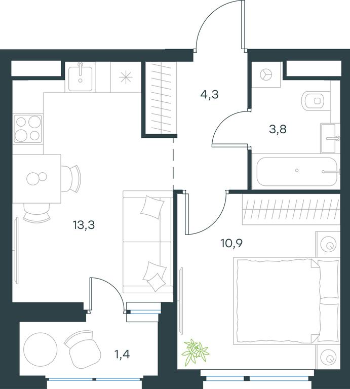 Apartment Sale, 33.7 sq. m. at Gorod V lesu, Gorod V Lesu Residential Complex, Village of Otradnoye, Krasnogorsk Urban District, Moscow Region, Russia #1 Apartment Sale, 33.7 sq. m. at Gorod V lesu, Gorod V Lesu Residential Complex, Village of Otradnoye, Krasnogorsk Urban District, Moscow Region, Russia #1