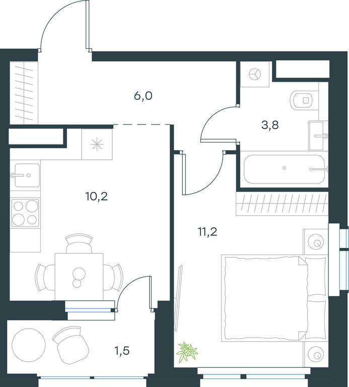 Apartment Sale, 32.7平方米 at Gorod V lesu, Gorod V Lesu Residential Complex, Village of Otradnoye, Krasnogorsk Urban District, Moscow Region, Russia #1 Apartment Sale, 32.7平方米 at Gorod V lesu, Gorod V Lesu Residential Complex, Village of Otradnoye, Krasnogorsk Urban District, Moscow Region, Russia #1