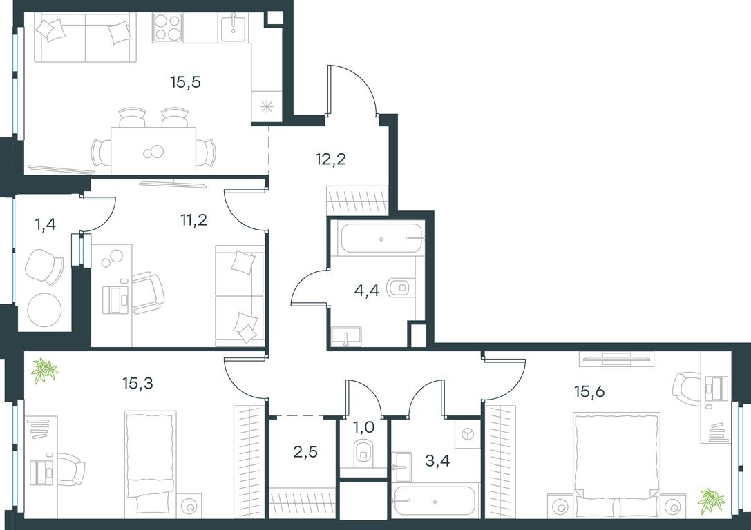 2-BD Apartment Sale, 82.5 sq. m. at Gorod V lesu, Gorod V Lesu Residential Complex, Village of Otradnoye, Krasnogorsk Urban District, Moscow Region, Russia #1 2-BD Apartment Sale, 82.5 sq. m. at Gorod V lesu, Gorod V Lesu Residential Complex, Village of Otradnoye, Krasnogorsk Urban District, Moscow Region, Russia #1