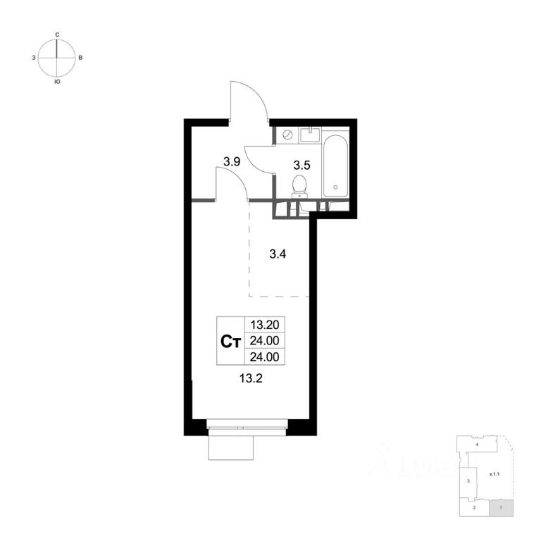 Apartment Sale, 24 sq. m. at Legenda Marusino, derevnya Marusino, Lubertsy City District, Moscow Region, Russia #1 Apartment Sale, 24 sq. m. at Legenda Marusino, derevnya Marusino, Lubertsy City District, Moscow Region, Russia #1