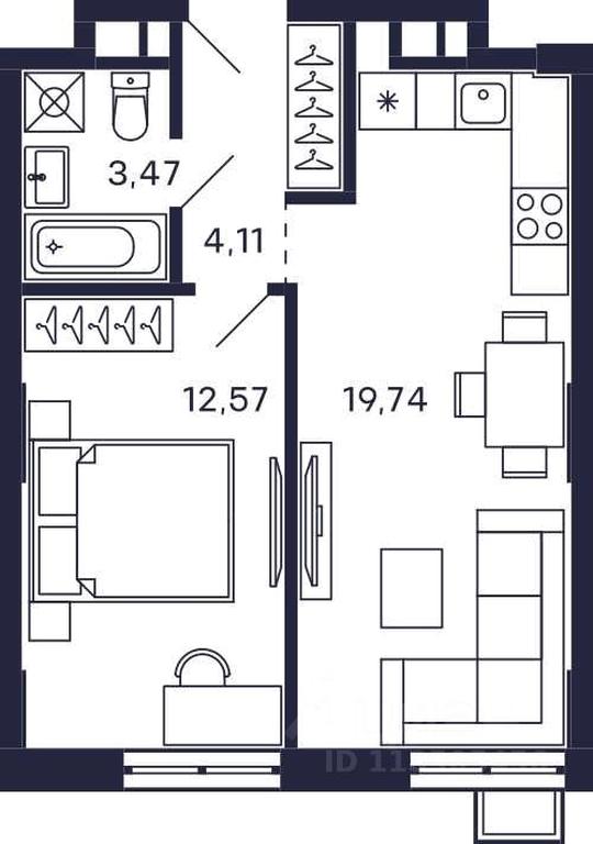 Apartment Sale, 39.89 sq. m. at Tetris, Zheleznodorozhny pereulok, Krasnogorsk, Moscow Region, Russia #1 Apartment Sale, 39.89 sq. m. at Tetris, Zheleznodorozhny pereulok, Krasnogorsk, Moscow Region, Russia #1
