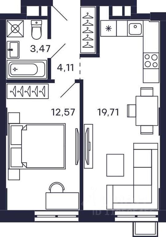 Apartment Sale, 39.86 sq. m. at Tetris, Zheleznodorozhny pereulok, Krasnogorsk, Moscow Region, Russia #1 Apartment Sale, 39.86 sq. m. at Tetris, Zheleznodorozhny pereulok, Krasnogorsk, Moscow Region, Russia #1