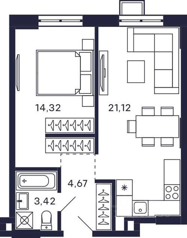 Apartment Sale, 43.53平方米 at Tetris, Zheleznodorozhny pereulok, Krasnogorsk, Moscow Region, Russia #1 Apartment Sale, 43.53平方米 at Tetris, Zheleznodorozhny pereulok, Krasnogorsk, Moscow Region, Russia #1