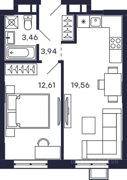 Apartment Sale, 39.57 sq. m. at Tetris, Zheleznodorozhny pereulok, Krasnogorsk, Moscow Region, Russia #1 Apartment Sale, 39.57 sq. m. at Tetris, Zheleznodorozhny pereulok, Krasnogorsk, Moscow Region, Russia #1