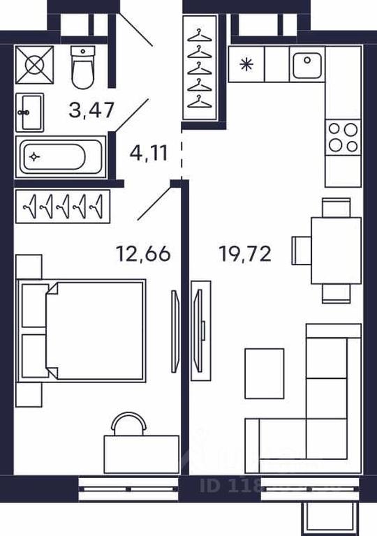 Apartment Sale, 39.96 sq. m. at Tetris, Zheleznodorozhny pereulok, Krasnogorsk, Moscow Region, Russia #1 Apartment Sale, 39.96 sq. m. at Tetris, Zheleznodorozhny pereulok, Krasnogorsk, Moscow Region, Russia #1