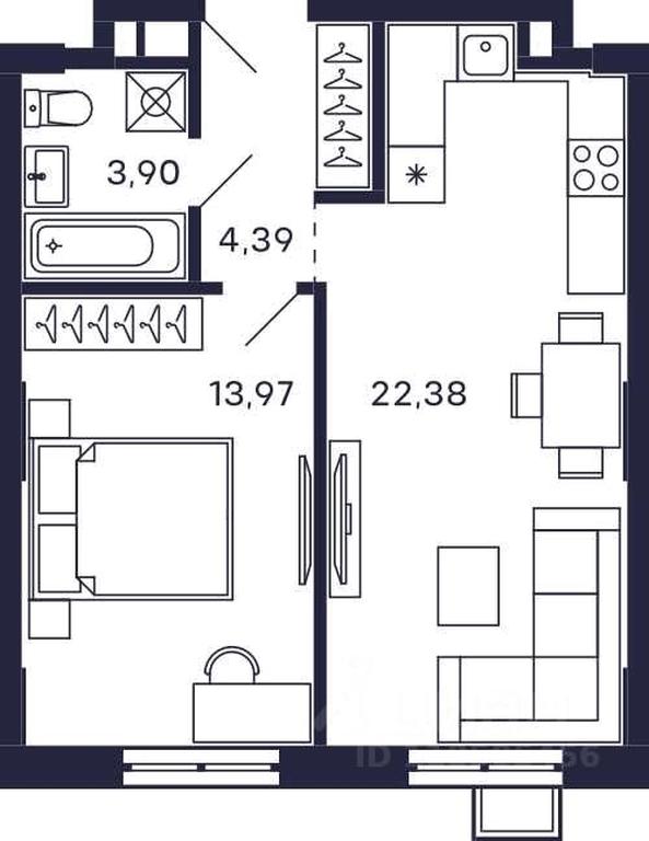 Apartment Sale, 44.64 sq. m. at Tetris, Zheleznodorozhny pereulok, Krasnogorsk, Moscow Region, Russia #1 Apartment Sale, 44.64 sq. m. at Tetris, Zheleznodorozhny pereulok, Krasnogorsk, Moscow Region, Russia #1