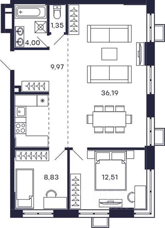 1-BD Apartment Sale, 72.85 sq. m. at Tetris, Zheleznodorozhny pereulok, Krasnogorsk, Moscow Region, Russia #1 1-BD Apartment Sale, 72.85 sq. m. at Tetris, Zheleznodorozhny pereulok, Krasnogorsk, Moscow Region, Russia #1