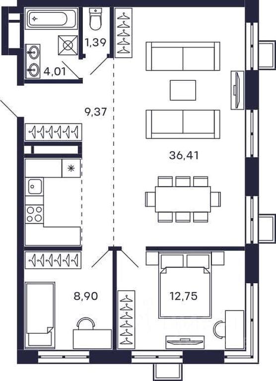 1-BD Apartment Sale, 72.83平方米 at Tetris, Zheleznodorozhny pereulok, Krasnogorsk, Moscow Region, Russia #1 1-BD Apartment Sale, 72.83平方米 at Tetris, Zheleznodorozhny pereulok, Krasnogorsk, Moscow Region, Russia #1