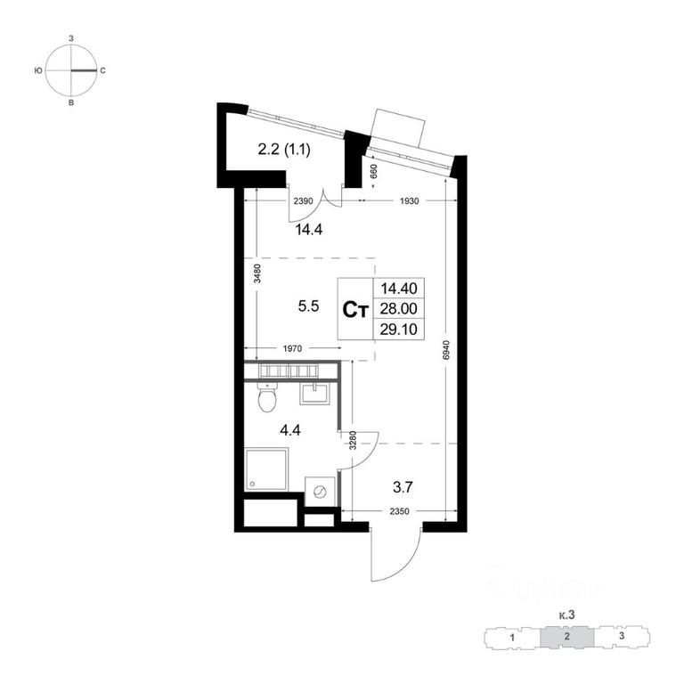 Apartment Sale, 29.1 sq. m. at Legenda Korenyovo, ulitsa Lorkha, dachny posyolok Kraskovo, Lubertsy City District, Moscow Region, Russia #1 Apartment Sale, 29.1 sq. m. at Legenda Korenyovo, ulitsa Lorkha, dachny posyolok Kraskovo, Lubertsy City District, Moscow Region, Russia #1