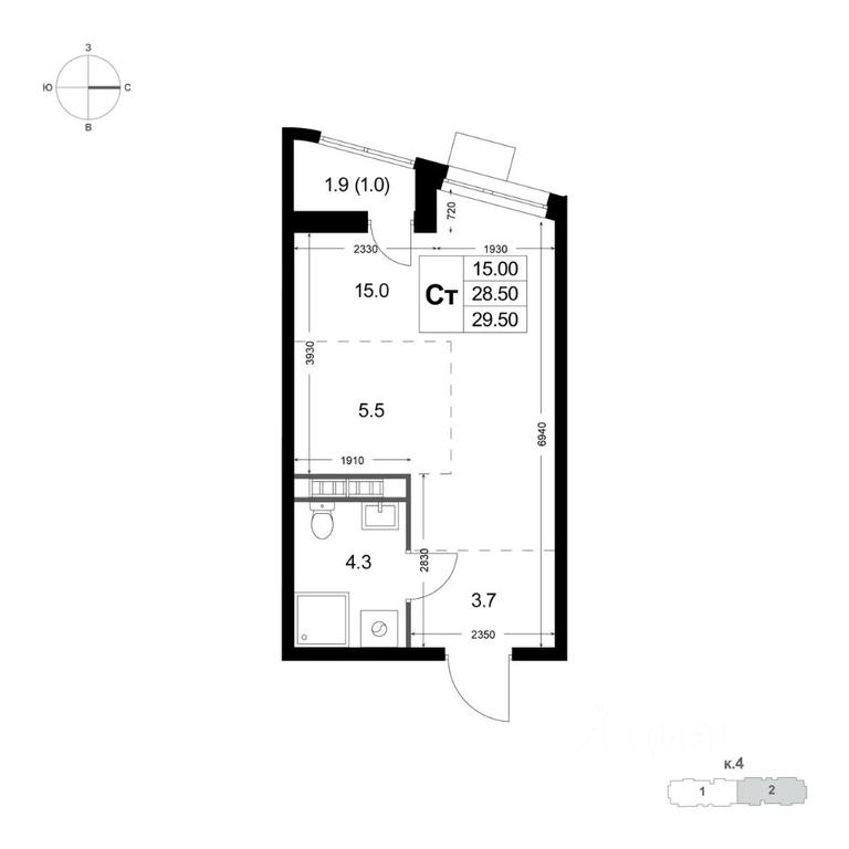 Apartment Sale, 29.5 sq. m. at Legenda Korenyovo, ulitsa Lorkha, dachny posyolok Kraskovo, Lubertsy City District, Moscow Region, Russia #1 Apartment Sale, 29.5 sq. m. at Legenda Korenyovo, ulitsa Lorkha, dachny posyolok Kraskovo, Lubertsy City District, Moscow Region, Russia #1