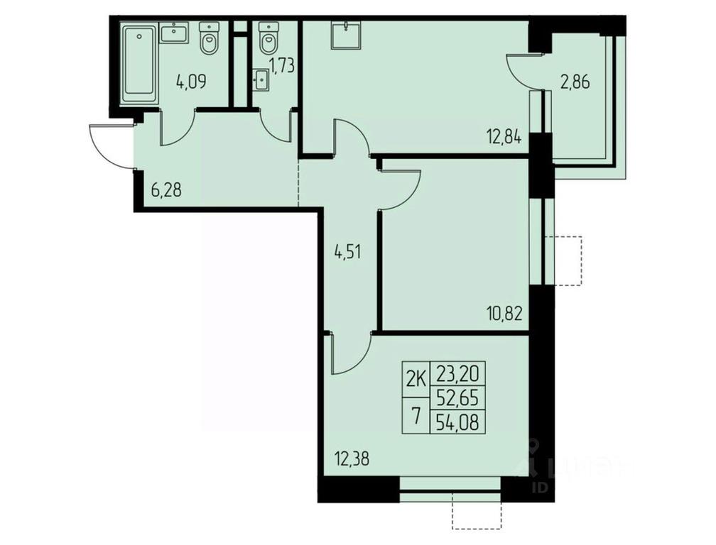 1-BD Apartment Sale, 54.1平方米 at Dom na Studencheskom, Studencheskiy proyezd, Ivanteyevka, Pshkinskiy Urban District, Moscow Region, Russia #1 1-BD Apartment Sale, 54.1平方米 at Dom na Studencheskom, Studencheskiy proyezd, Ivanteyevka, Pshkinskiy Urban District, Moscow Region, Russia #1