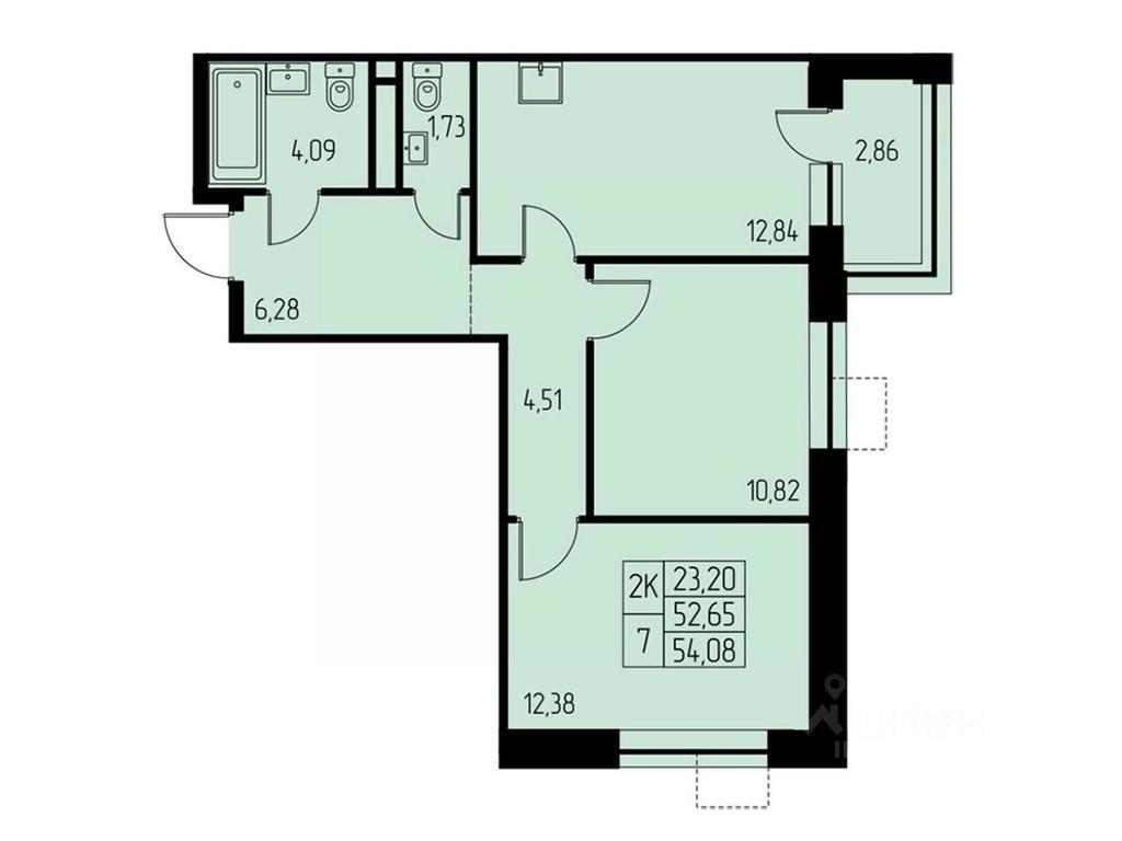 1-BD Apartment Sale, 54.1平方米 at Dom na Studencheskom, Studencheskiy proyezd, Ivanteyevka, Pshkinskiy Urban District, Moscow Region, Russia #2 1-BD Apartment Sale, 54.1平方米 at Dom na Studencheskom, Studencheskiy proyezd, Ivanteyevka, Pshkinskiy Urban District, Moscow Region, Russia #2