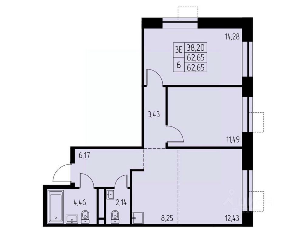 2-BD Apartment Sale, 62.7平方米 at Dom na Studencheskom, Studencheskiy proyezd, Ivanteyevka, Pshkinskiy Urban District, Moscow Region, Russia #1 2-BD Apartment Sale, 62.7平方米 at Dom na Studencheskom, Studencheskiy proyezd, Ivanteyevka, Pshkinskiy Urban District, Moscow Region, Russia #1