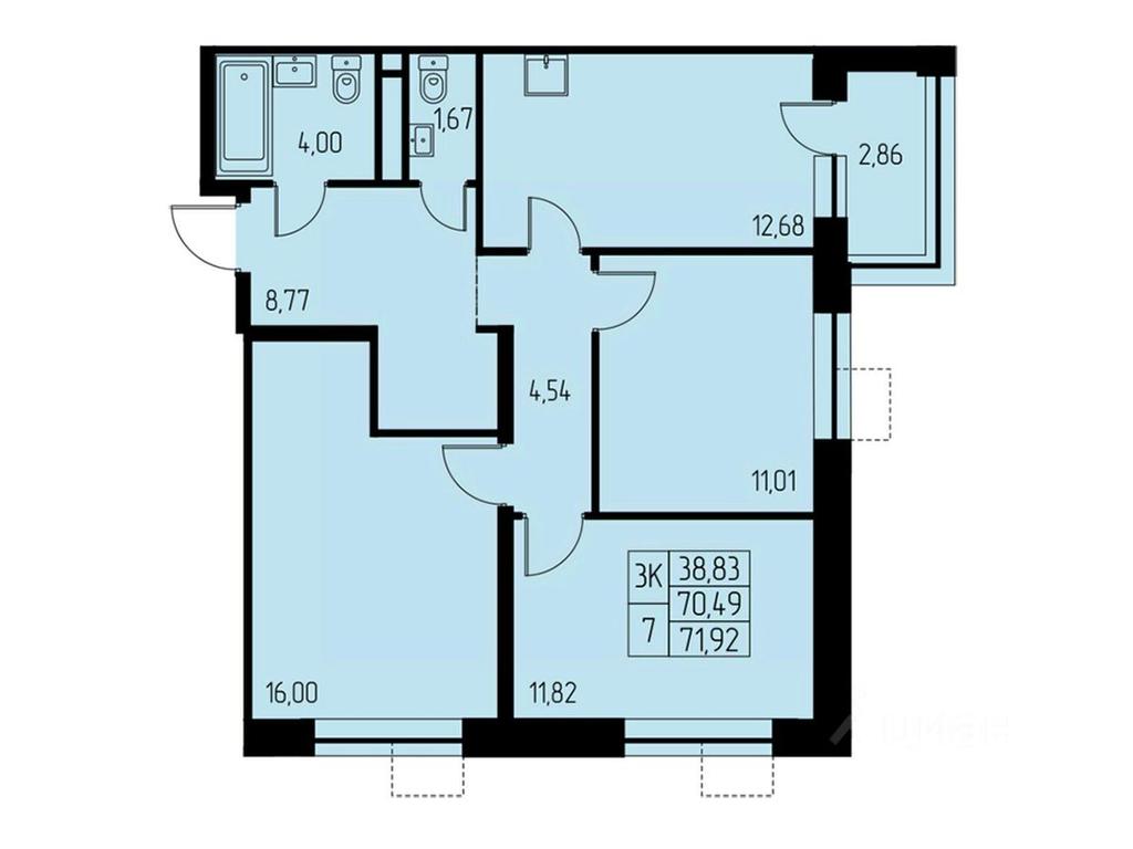 2-BD Apartment Sale, 71.9平方米 at Dom na Studencheskom, Studencheskiy proyezd, Ivanteyevka, Pshkinskiy Urban District, Moscow Region, Russia #1 2-BD Apartment Sale, 71.9平方米 at Dom na Studencheskom, Studencheskiy proyezd, Ivanteyevka, Pshkinskiy Urban District, Moscow Region, Russia #1