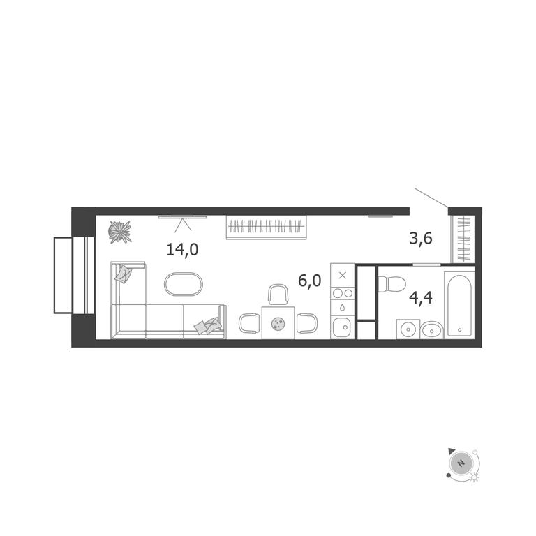 1-BD Apartment Sale, 28 sq. m. at Shagal, Автозаводская улица, 23, Москва, Россия #1 1-BD Apartment Sale, 28 sq. m. at Shagal, Автозаводская улица, 23, Москва, Россия #1