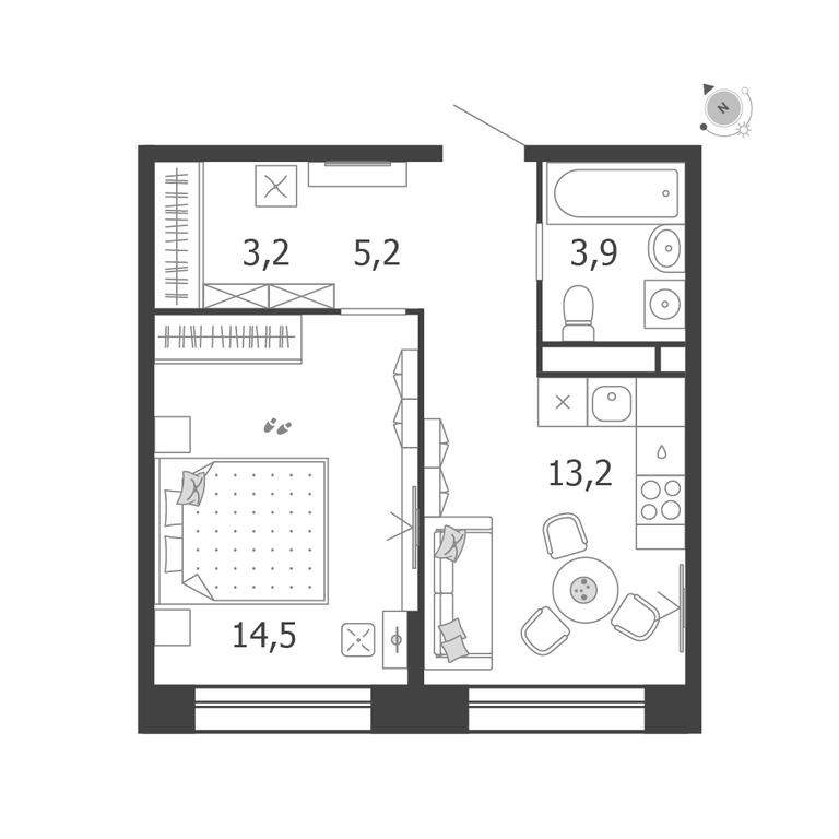 1-BD Apartment Sale, 40 sq. m. at Shagal, Автозаводская улица, 23, Москва, Россия #1