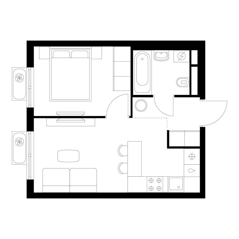 1-BD Apartment Sale, 32.2 sq. m. at Yauza Park, ulitsa Kolontsova, 4, Mytischi, Moscow Region, Russia #1 1-BD Apartment Sale, 32.2 sq. m. at Yauza Park, ulitsa Kolontsova, 4, Mytischi, Moscow Region, Russia #1