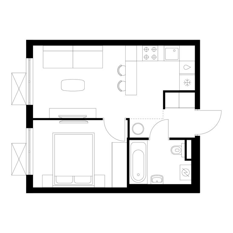 1-BD Apartment Sale, 32.5 sq. m. at Volzhskiy Park, 1st Grayvoronovsky Drive, 3с11, Moscow, Russia #1