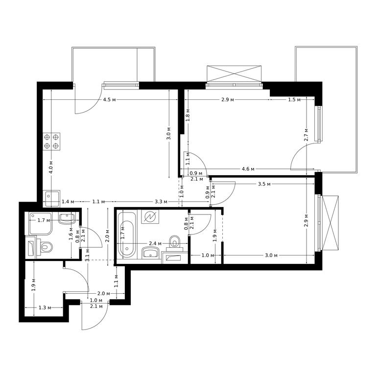 2-BD Apartment Sale, 59.3 sq. m. at Bolshaya Akademicheskaya 85, 3rd Nizhnelikhoborsky Drive, 1с16, Moscow, Russia #1 2-BD Apartment Sale, 59.3 sq. m. at Bolshaya Akademicheskaya 85, 3rd Nizhnelikhoborsky Drive, 1с16, Moscow, Russia #1