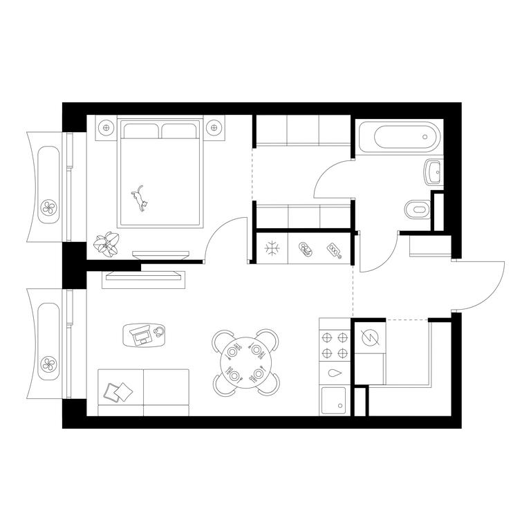 1-BD Apartment Sale, 38 sq. m. at Altufevskoe 53, Алтуфьевское шоссе, 53с11, Москва, Россия #1