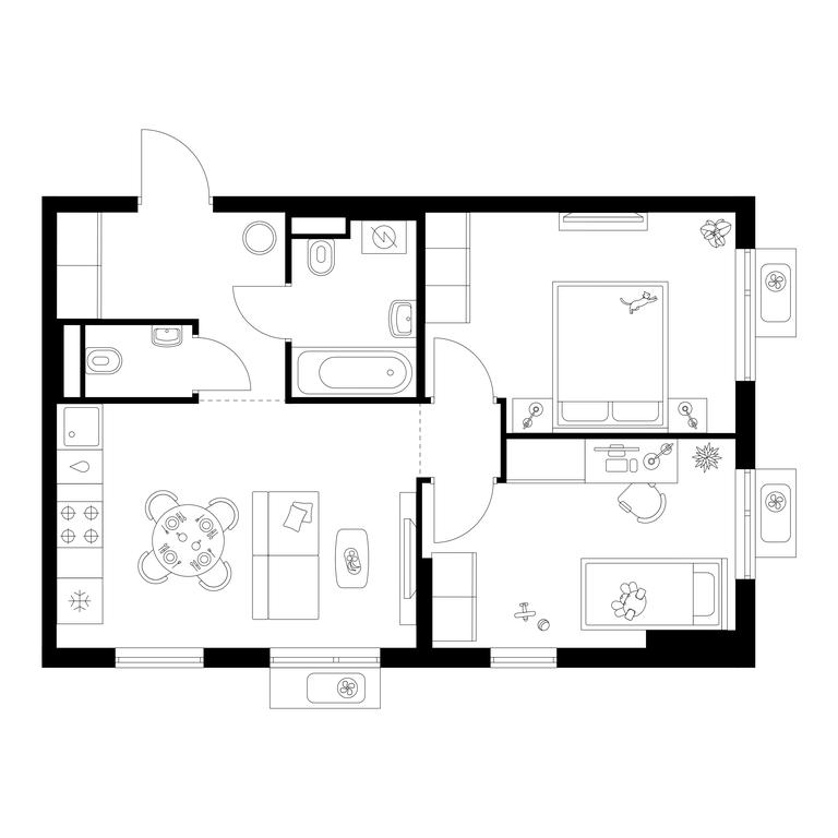 2-BD Apartment Sale, 51.2平方米 at Yaroslavskij kvartal, Yaroslavskiy Drive, 116, Korolyov, Moscow Region, Russia #1 2-BD Apartment Sale, 51.2平方米 at Yaroslavskij kvartal, Yaroslavskiy Drive, 116, Korolyov, Moscow Region, Russia #1