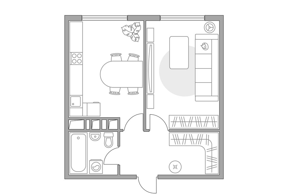 1-BD Apartment Sale, 37.5 sq. m. at Brigantina, Parkovaya ulitsa, 50к1, Dolgoprudny, Moscow Region, Russia #1
