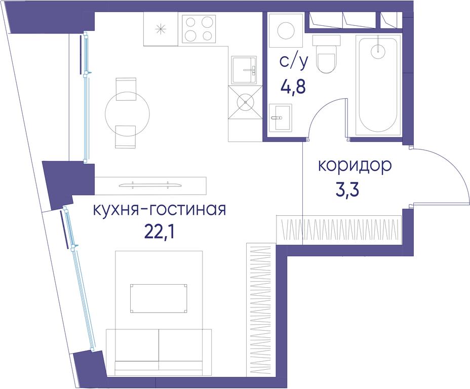 Apartment Sale, 31 sq. m. at Ostrov, Nizhnye Mnyovniki Street, 37Ас4, Moscow, Russia #1 Apartment Sale, 31 sq. m. at Ostrov, Nizhnye Mnyovniki Street, 37Ас4, Moscow, Russia #1